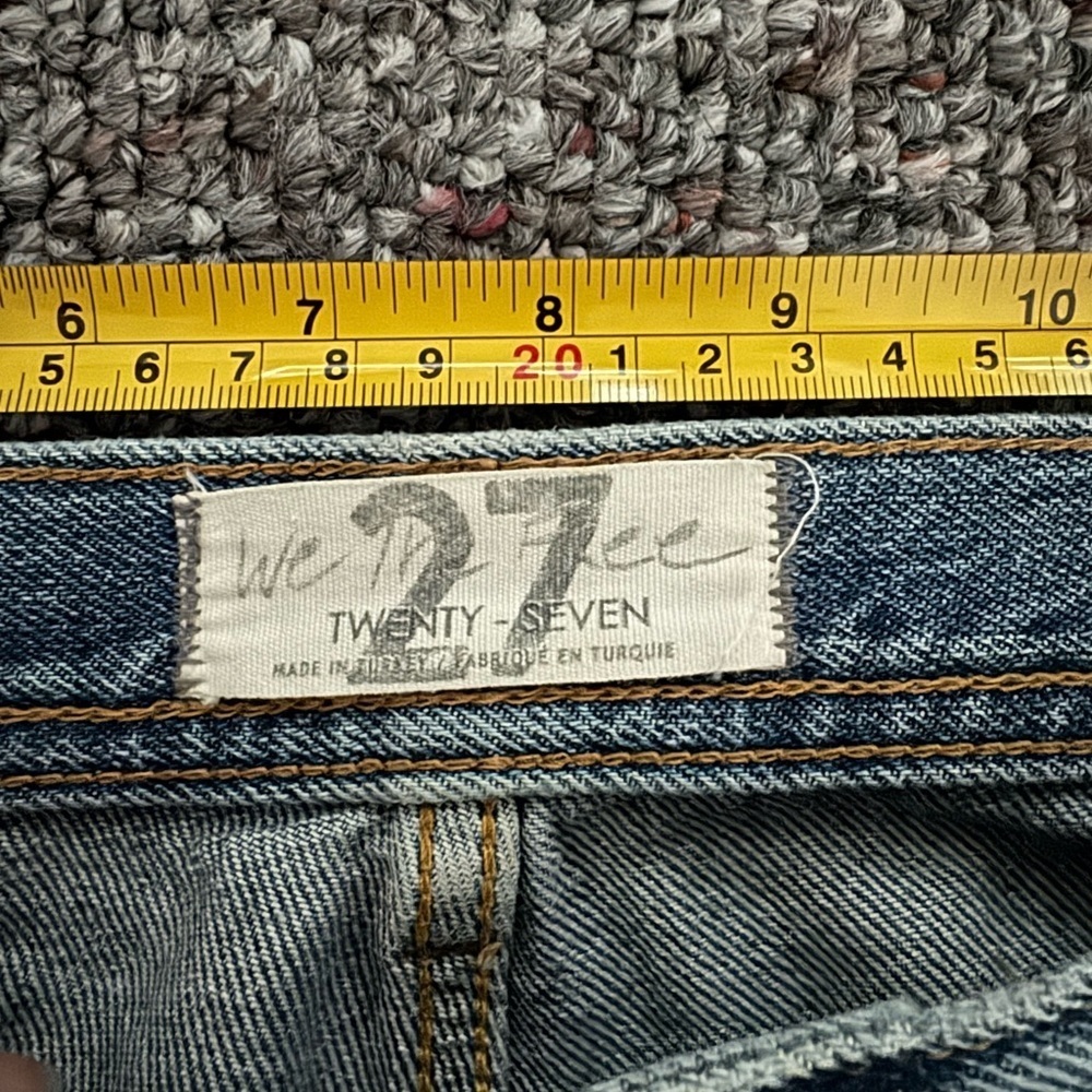 Free People Maggie Distressed Straight Leg Jeans Wide leg loose Acubi Grunge - Picture 5 of 7